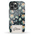 Delicate Flowers Custom Name iPhone Case